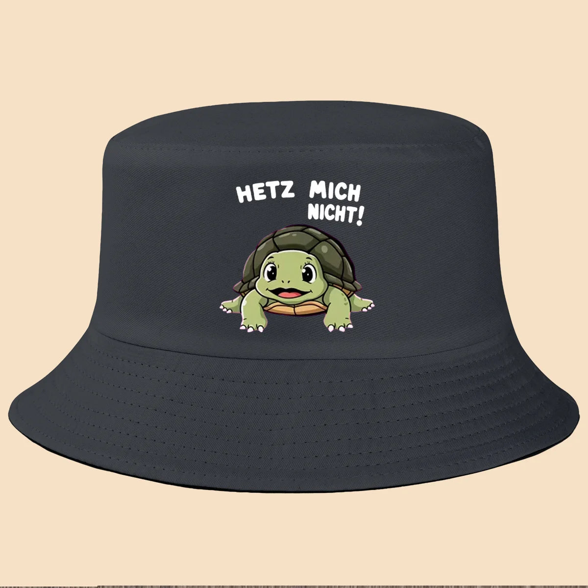 Retro Turtle Print Bucket Hat