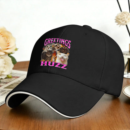 Greetings Huzz Funny Cat Meme Baseball Cap