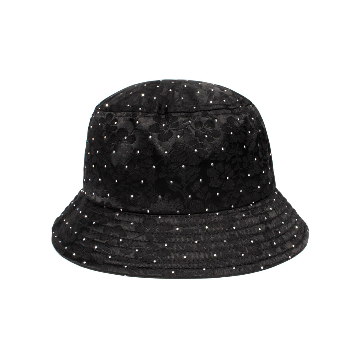 Solid Black Elegant Women Hat Rhinestone Casual
