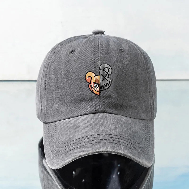 Retro Violent Bear Washed Baseball Cap