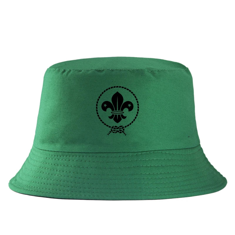 Vintage Fleur De Lis Cotton Bucket Hat