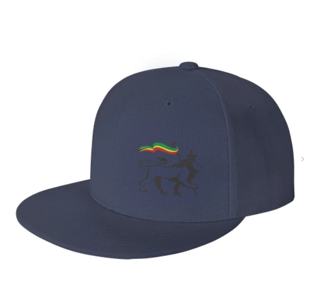 Lion Of Judah Rasta Flat Brim Snapback Cap