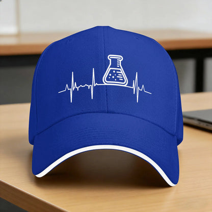I Love Chemistry Heartbeat Retro Trucker Baseball Cap