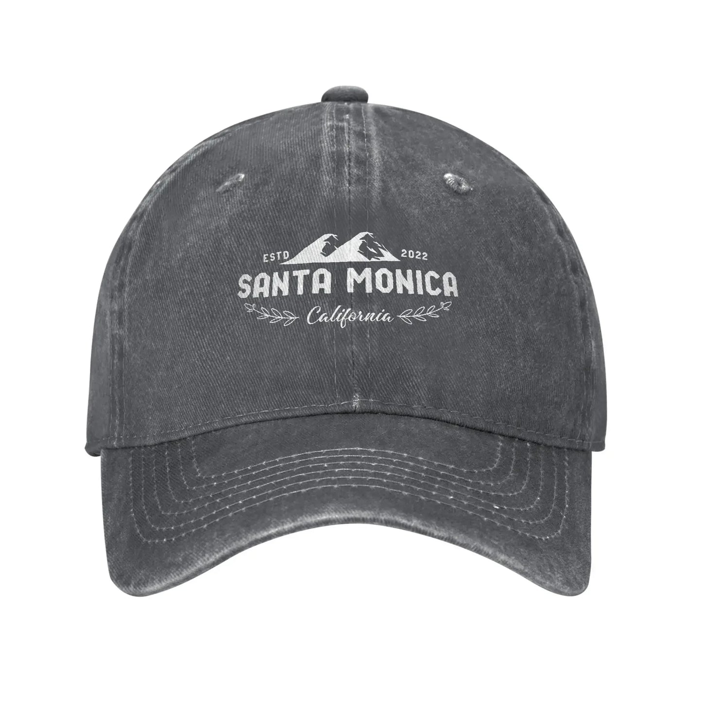 White Santa Monica Baseball Cap