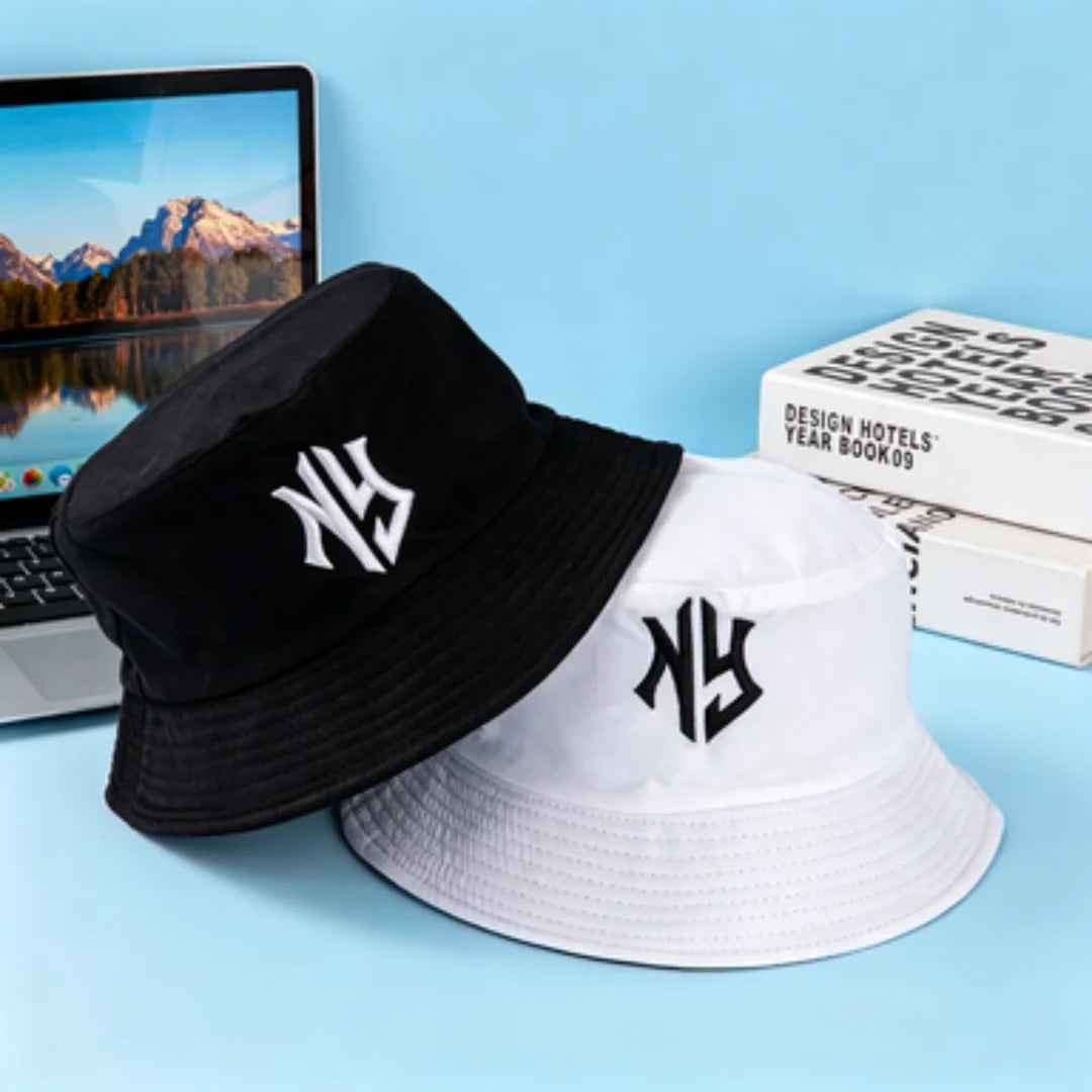 NY Embroidered Bucket Hat For Women Men Classic