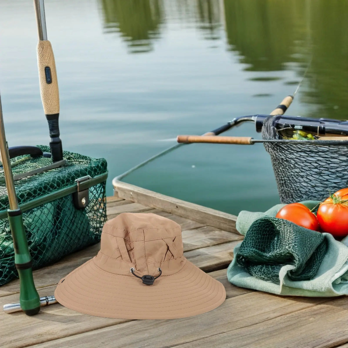 Unisex Wide Brim Bucket Hat With Face Neck Protection