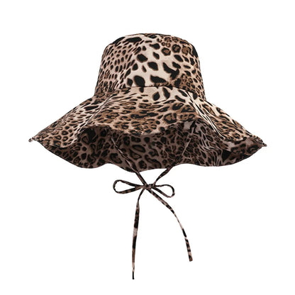 Black Dot Bucket Hats Leopard Print