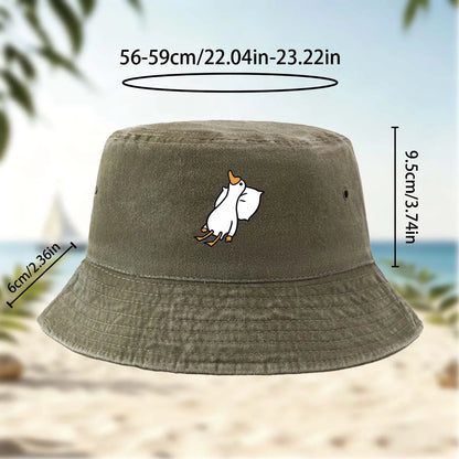 Printed Sleeping Goose Bucket Hat