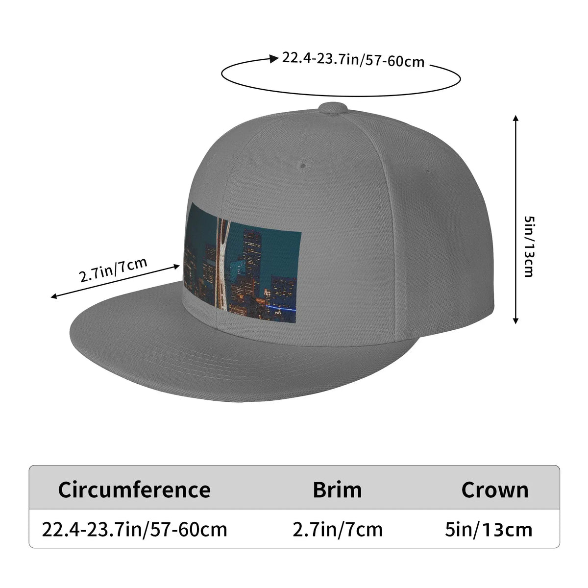 Seattle USA City Workwear Style Snapback Cap