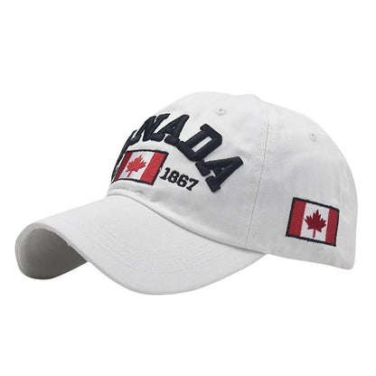 Fashion Canada Baseball Cap Embroidered Maple Leaf Golf Hat Adjustable