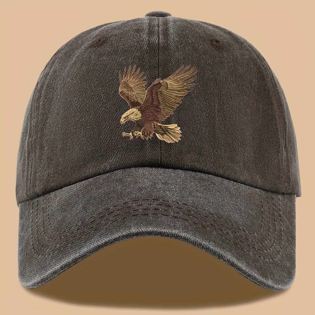 Eagle Print Outdoor Baseball Cap