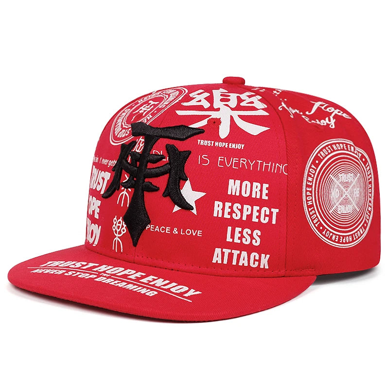 Creative Graffiti Embroidered Snapback Cap