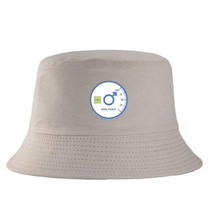 Funny Male Power Print Bucket Hat