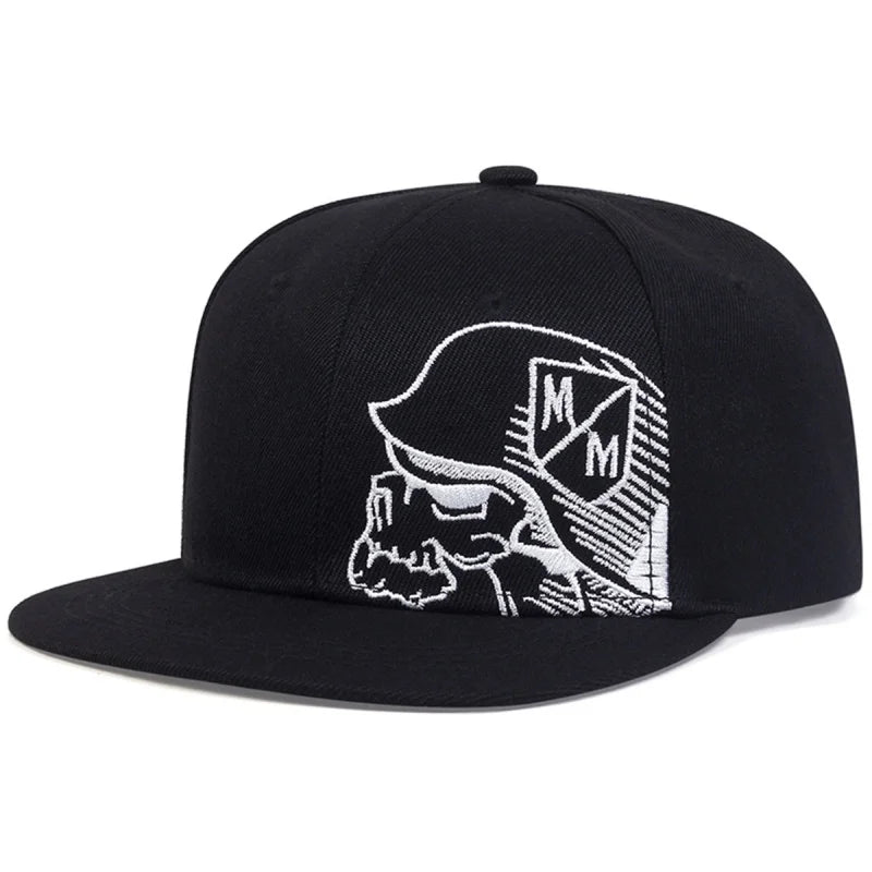 Skeleton Embroidered Unisex Hip-Hop Snapback Cap