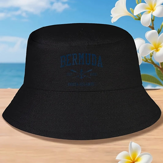 Bermuda Vintage Navy Crossed Oars Anchor Bucket Hat