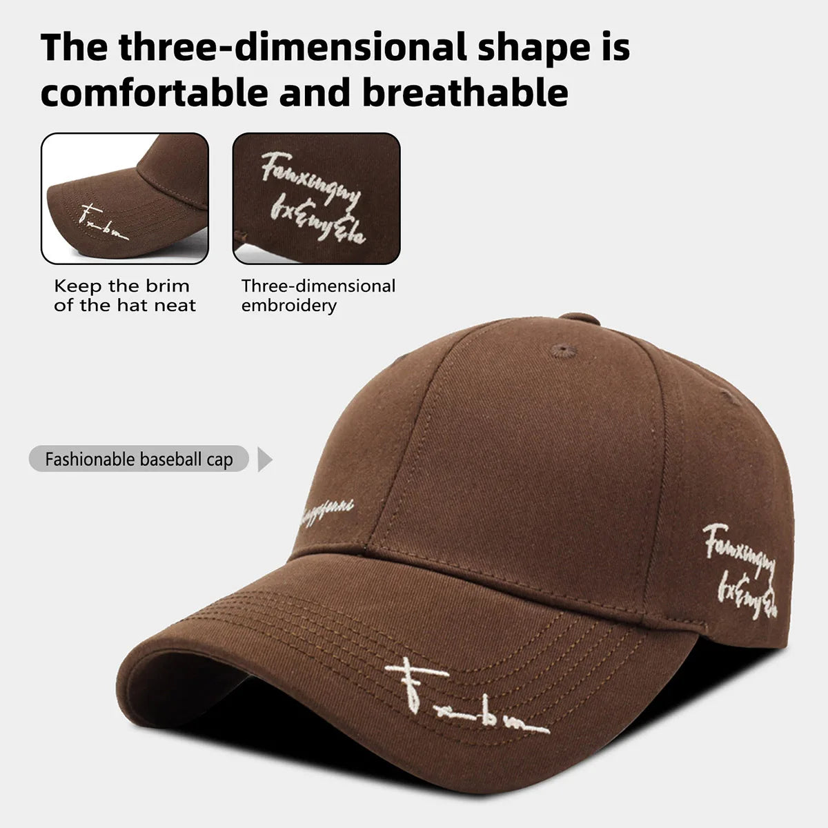 Deep Top Large Brim Baseball Cap For Women And Men