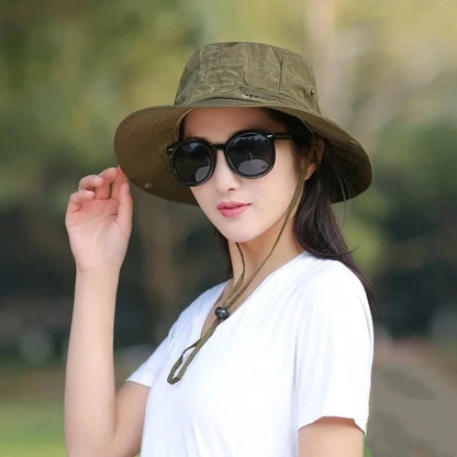 Foldable Reversible Wide Brim UV Protection Bucket Hat