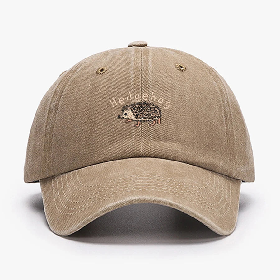 Mini Hedgehog Embroidery Cotton Baseball Caps For Men Women Washed Vintage Hat Sports Fishing Trucker Summer Autumn Peaked Cap