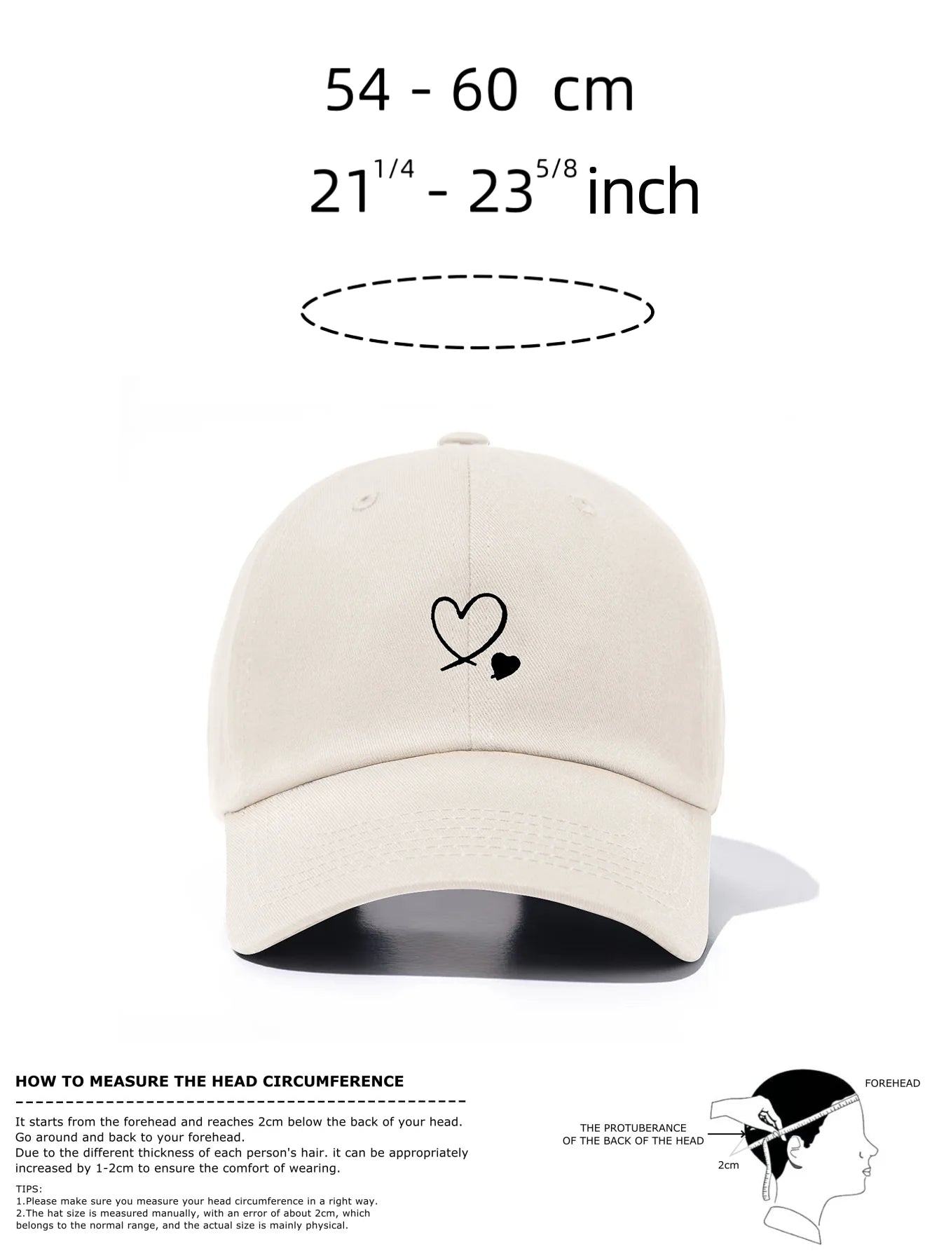 1 Piece Hearts Print Baseball Cap For Men And Women