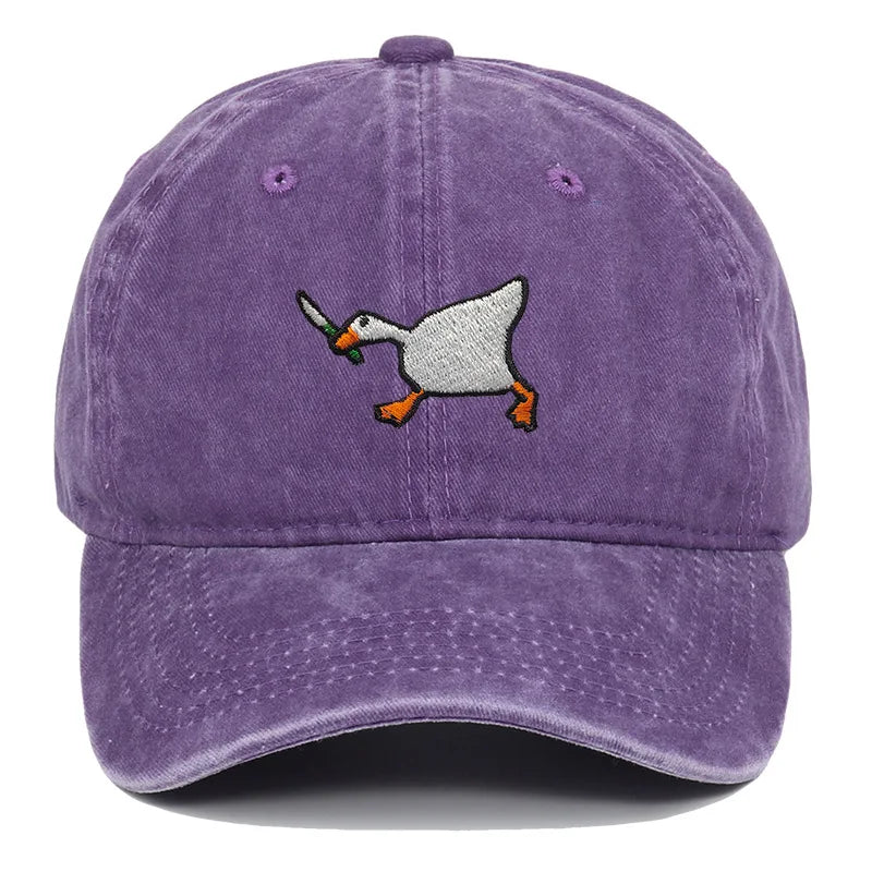 Goose Embroidered Urban Style Duckbill Baseball Cap
