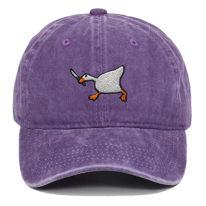 Goose Embroidered Urban Style Duckbill Baseball Cap