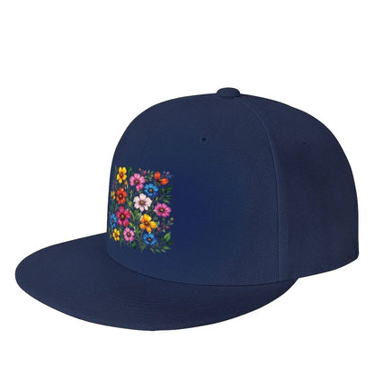 Colorful Floral Bouquet Snapback Cap