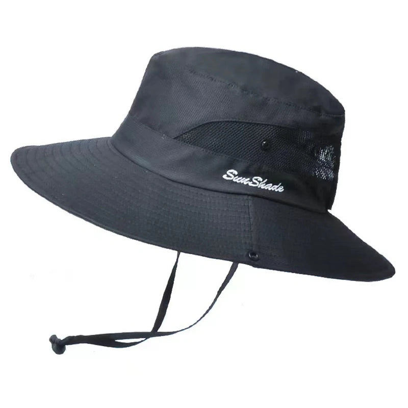 Wide Brim UV Protection Hiking Fishing Bucket Hat