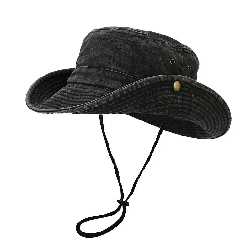 Newest Custom Logo Cotton Outdoor Travel Bucket Hat