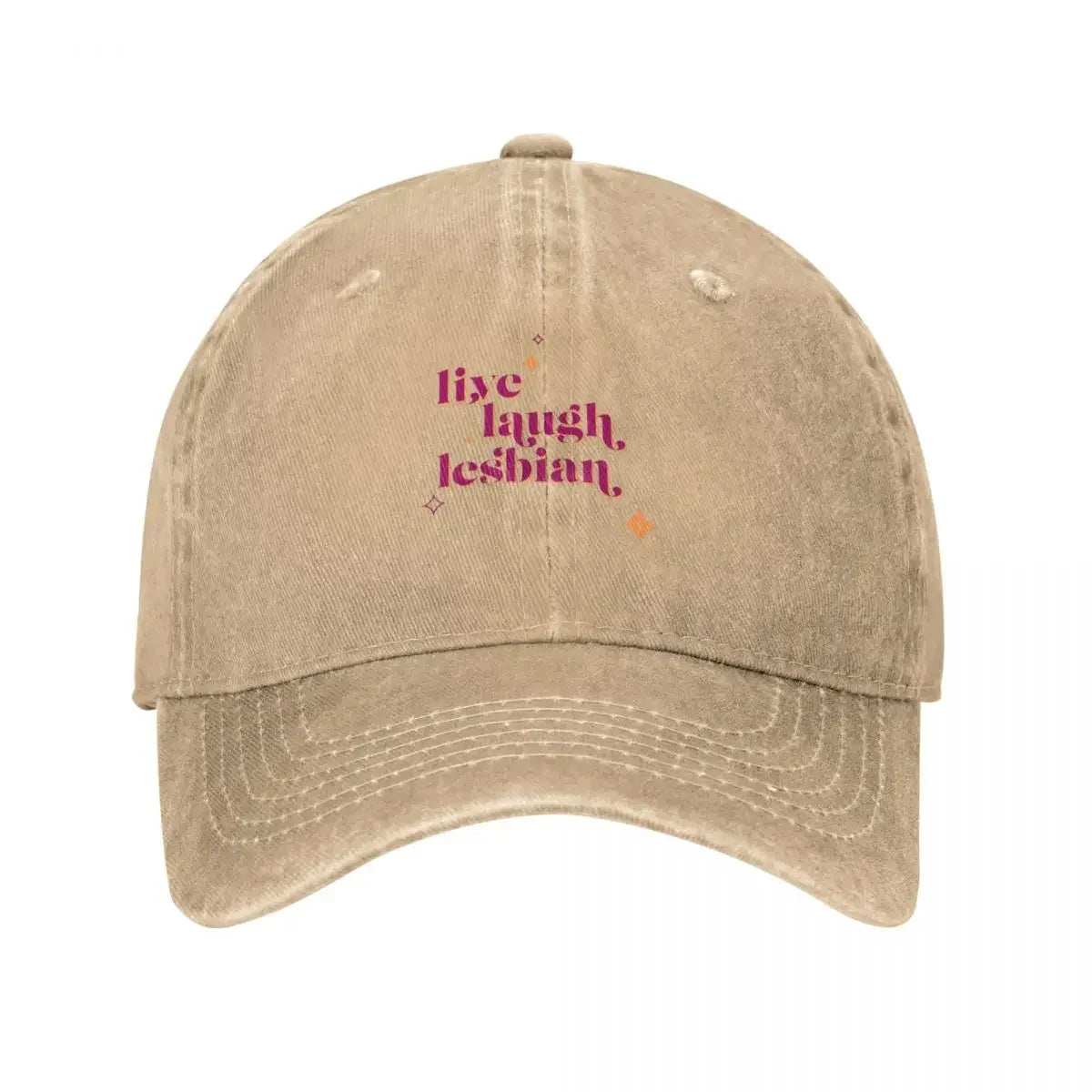 Live Laugh Lesbian Pride Graphic Baseball Cap
