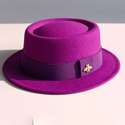 Pork Pie Hat 4.5cm Wide Brim Fedora Hat Men's Fashion