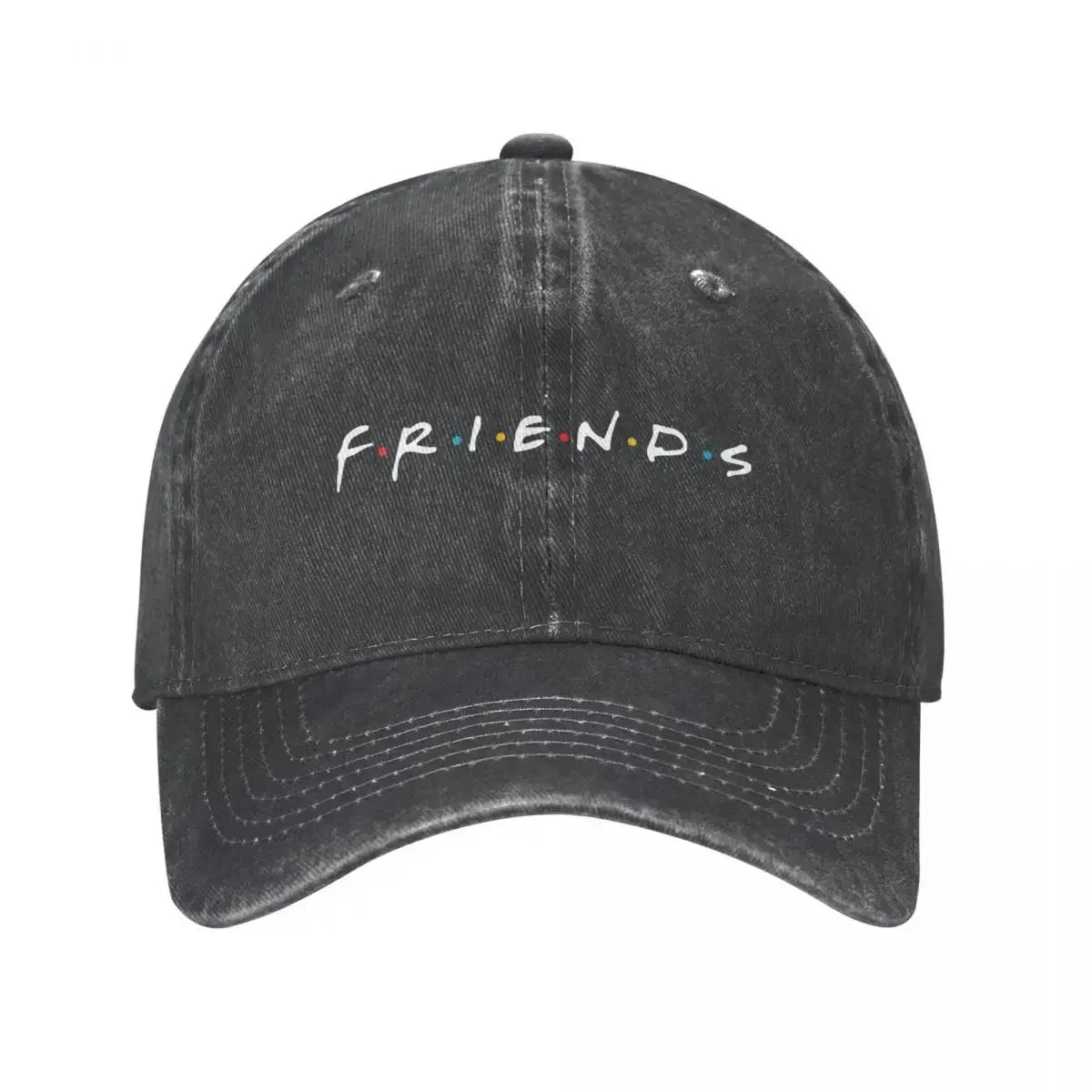 Vintage Friends Distressed Denim Baseball Cap Hat