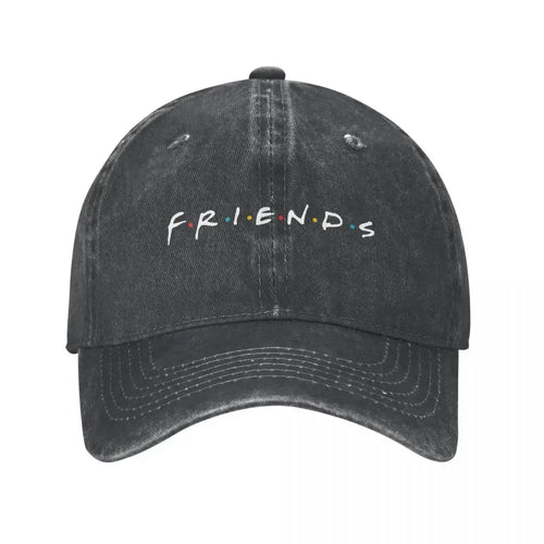 Vintage Friends Distressed Denim Baseball Cap Hat