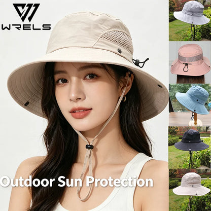 Kids Quick-Dry Mesh Breathable UV Protection Bucket Hat
