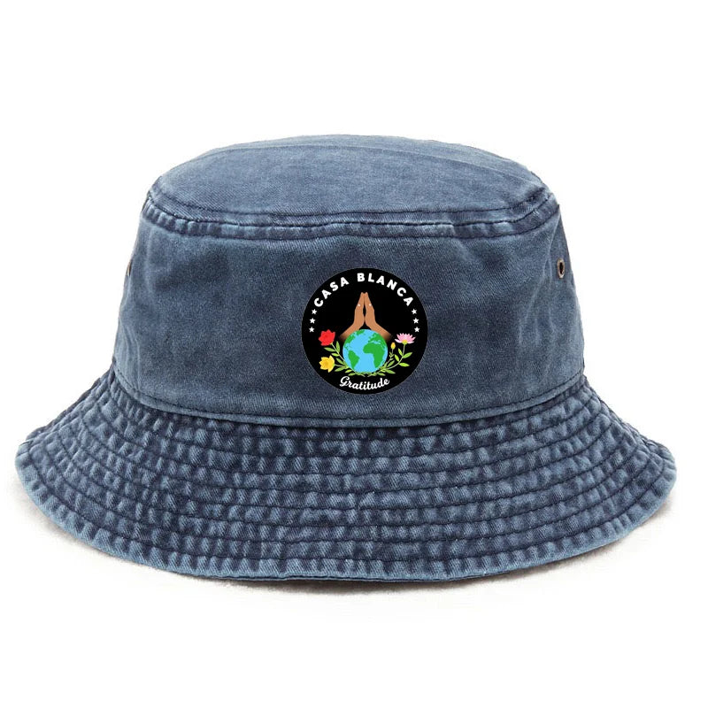 Custom Washed Cotton Bucket Hat Beach Vacation Style