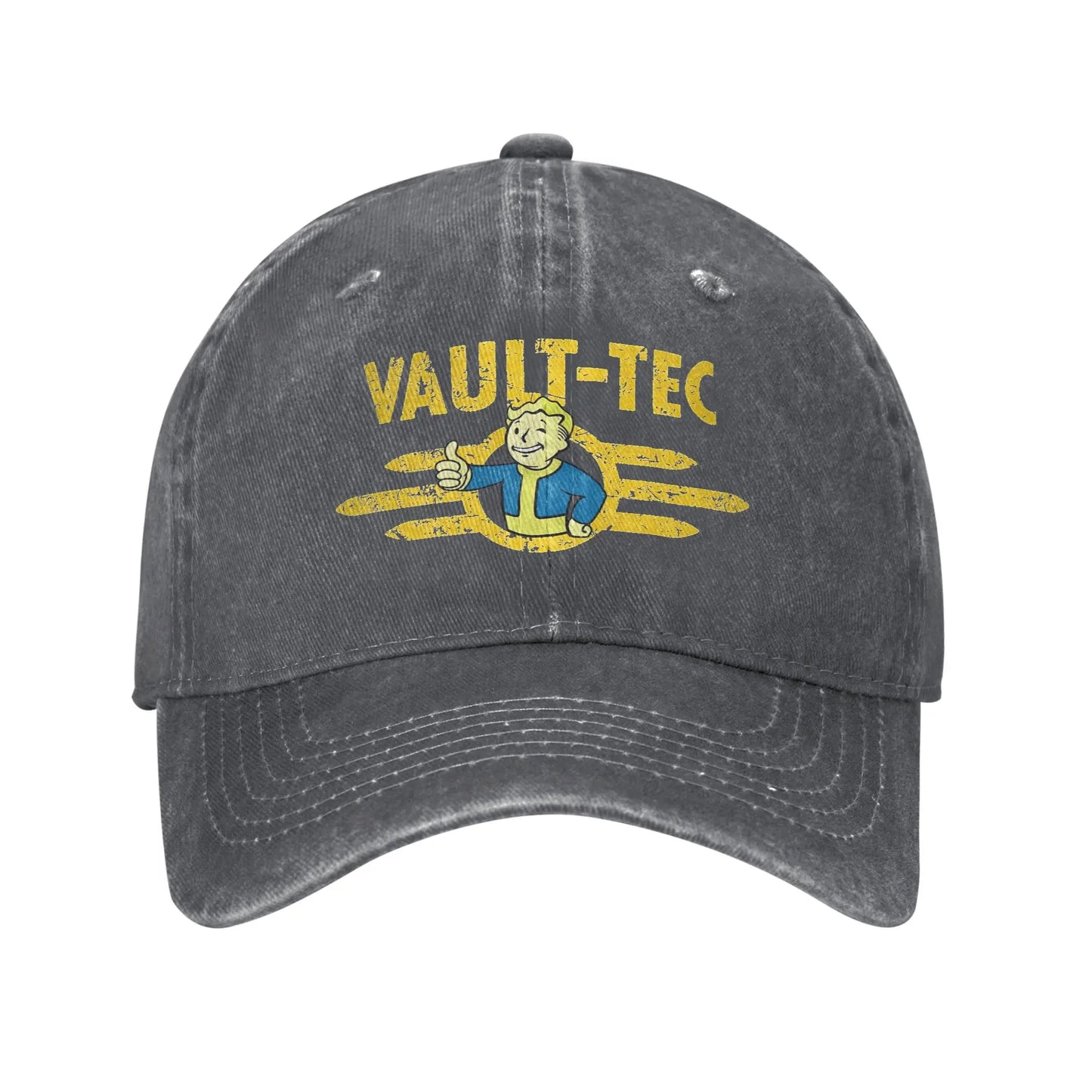 Vaults-Tec Distressed Denim Baseball Cap