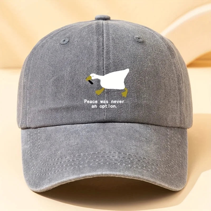 Running Goose Print Travel Baseball Cap