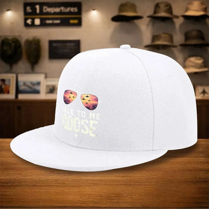 Talk To Me Goose Aviator Snapback Cap