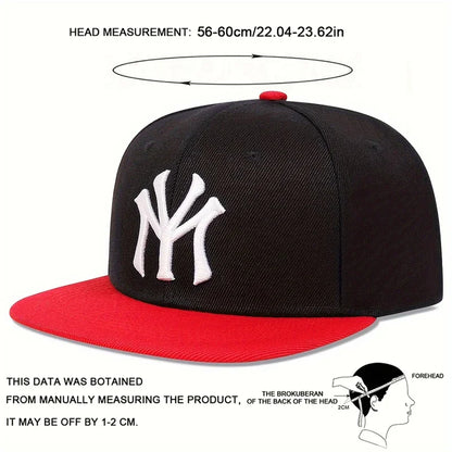 Unisex Letter Embroidered Adjustable Hip-Hop Trucker Snapback Cap