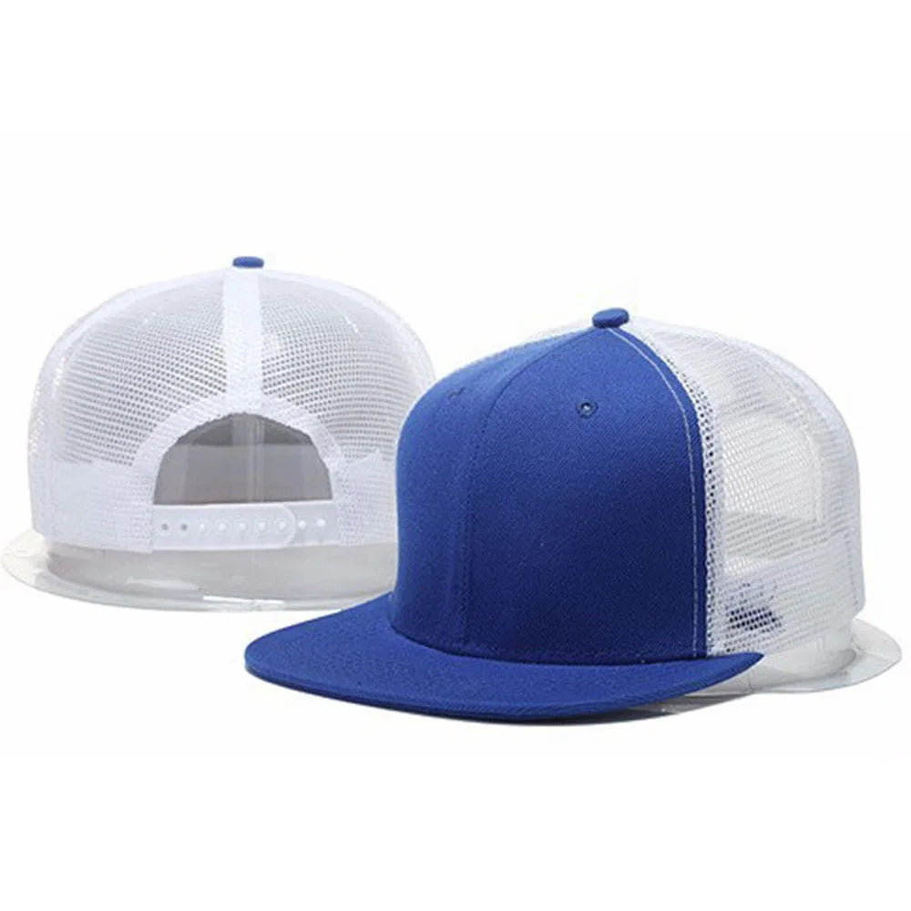 Rivet Embellished Hip-Hop Mesh Visor Snapback Cap