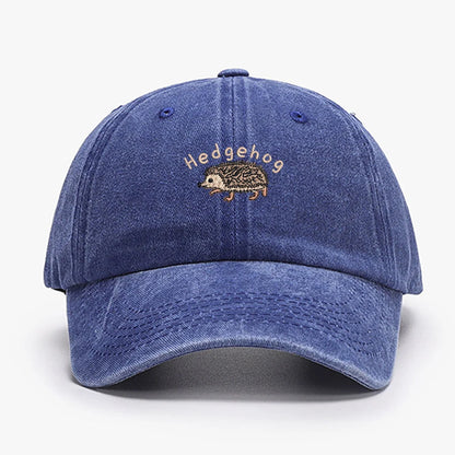 Mini Hedgehog Embroidery Cotton Baseball Caps For Men Women Washed Vintage Hat Sports Fishing Trucker Summer Autumn Peaked Cap