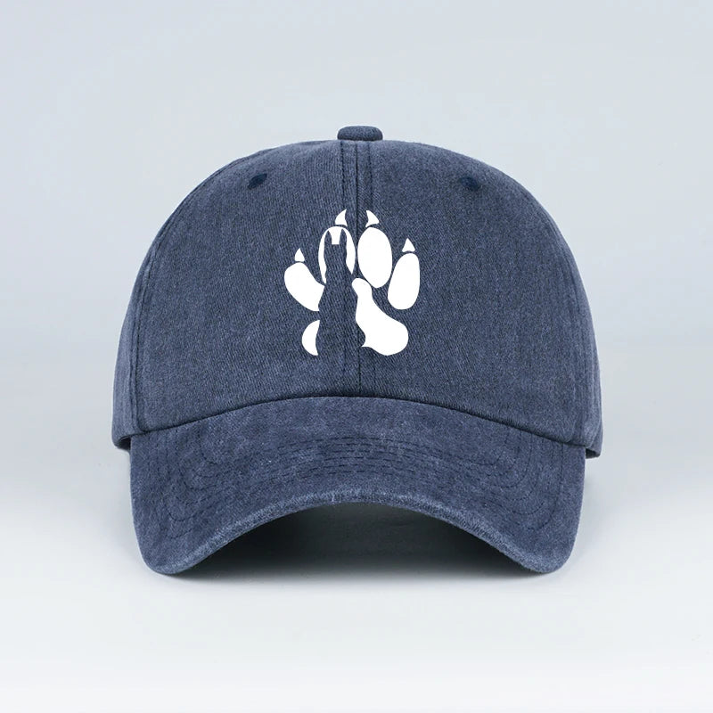 Wolf Paw Washed Vintage Baseball Cap