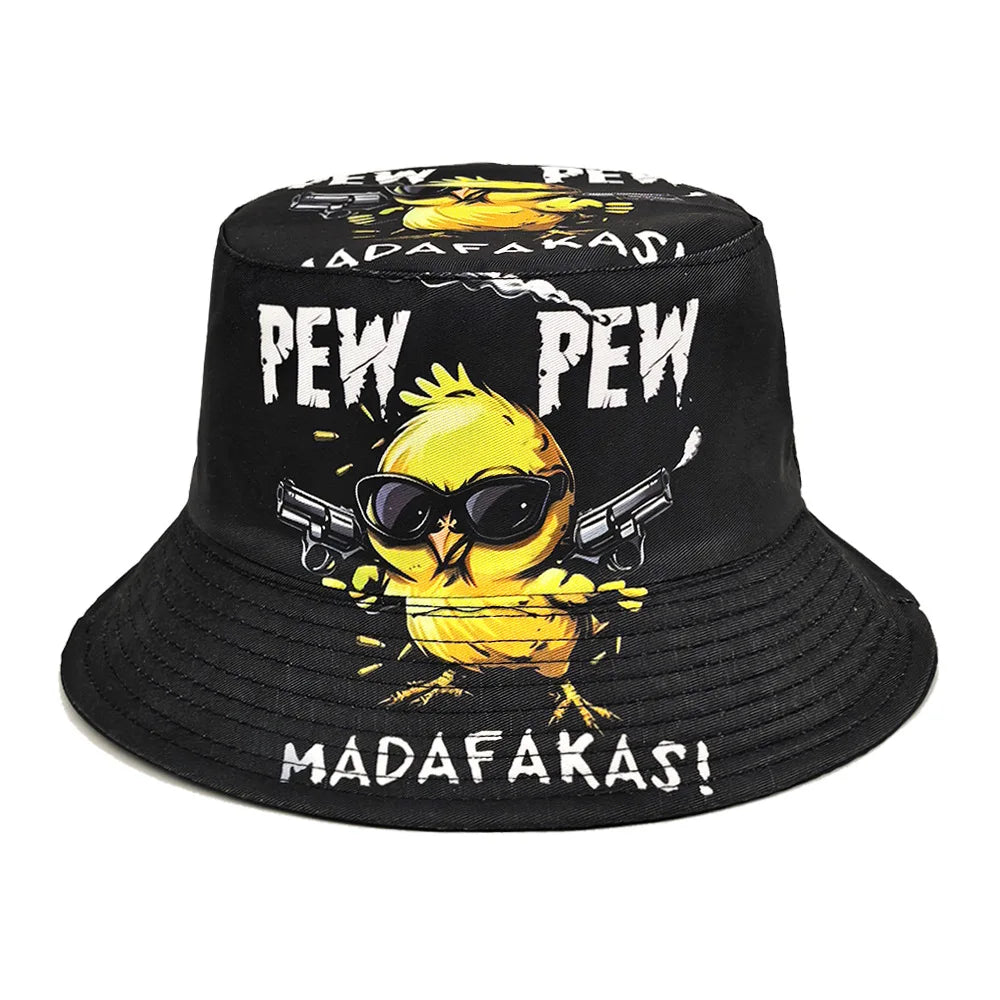 Funny Duck Print Panama Summer Sunscreen Sun Hat