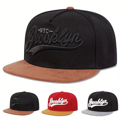 Brooklyn Embroidered Adjustable Trucker Snapback Cap