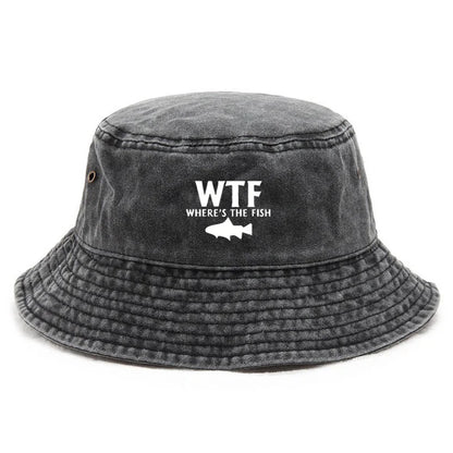 Custom Slogan Washed Cotton Bucket Hat