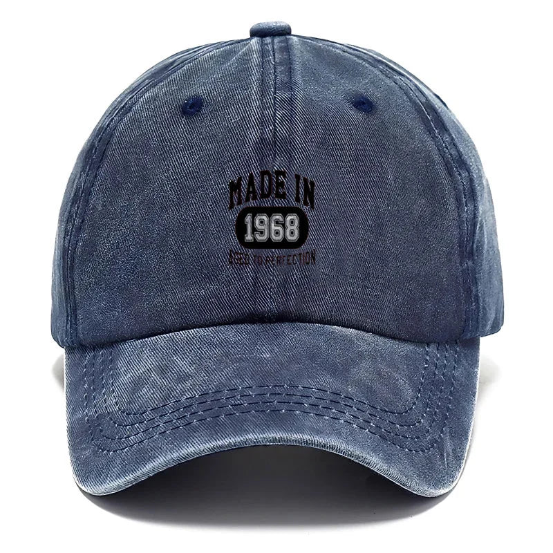 Vintage 1968 Distressed Cotton Baseball Cap