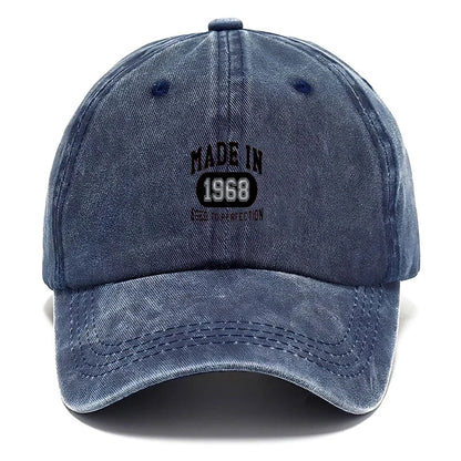 Vintage 1968 Distressed Cotton Baseball Cap