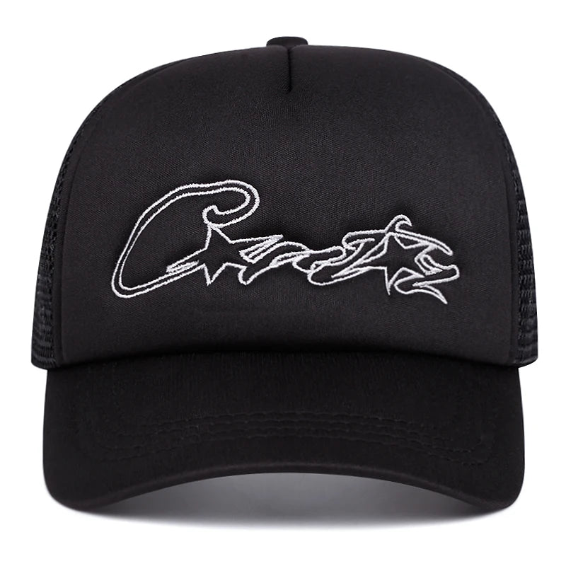 Fashion Simple New Breathable Mesh Hat Five Pointed Star