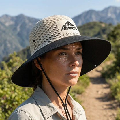 Breathable Mesh Wide Brim Fishing Bucket Hat