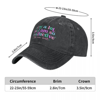 I Cry A Lot But Stay Productive Baseball Cap