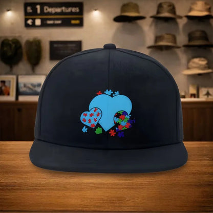 Autism Awareness Puzzle Heart Hip Hop Snapback Cap